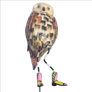 Steven McGovney Owl Sculpture Handmade 12"